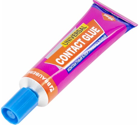 Клей BRAUBERG контактный, универсальный, Extra 30 мл, прочный, блистер 608106