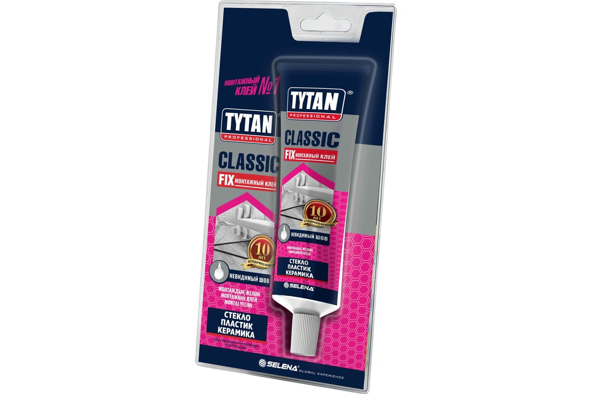 Клей монтажный tytan classic fix 280 мл