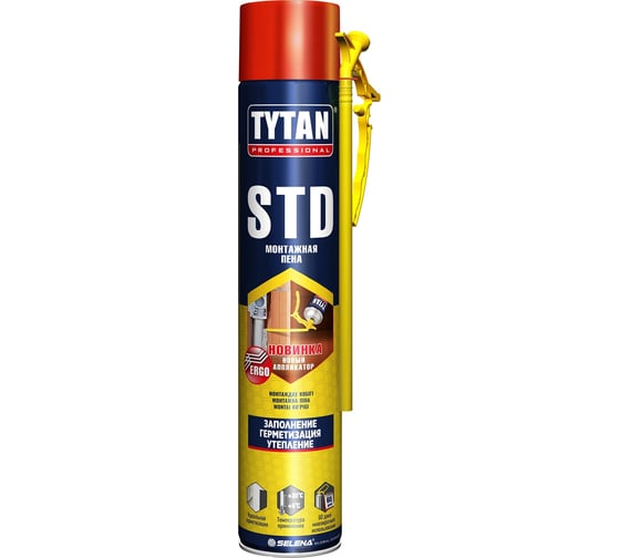 Монтажная пена TYTAN PROFESSIONAL STD ERGO летняя 750мл 21116 1
