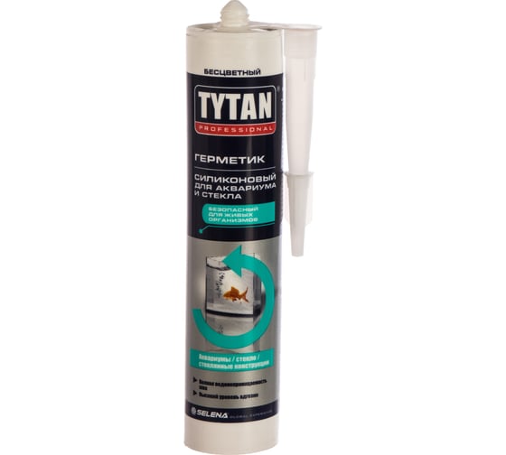 Силиконовый герметик для аквариумов и стекла TYTAN PROFESSIONAL бесцветный 310мл 64233 1