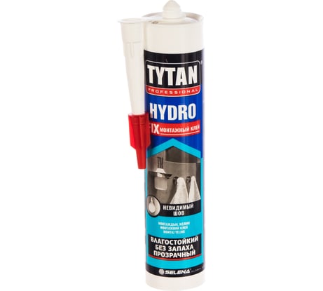 Монтажный клей Tytan PROFESSIONAL HYDROFIX акрилатный, прозрачный 310мл 96184 23889