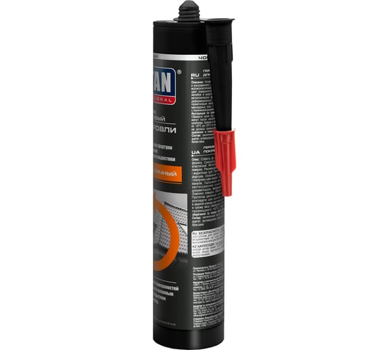 Каучуковый герметик для кровли Tytan PROFESSIONAL черный 310мл 91615 43026