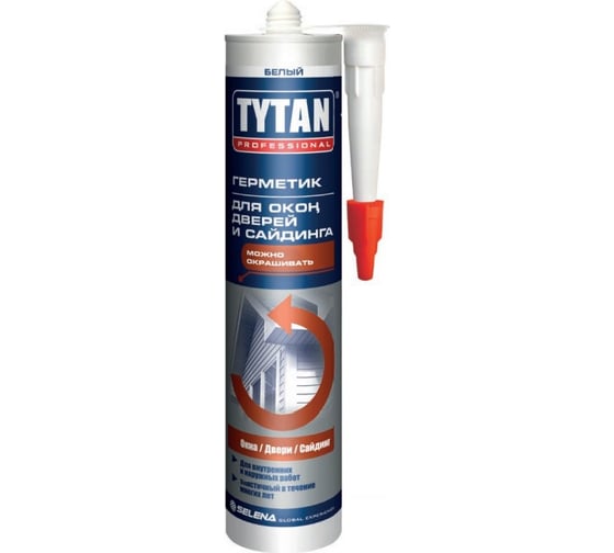 Силиконакриловый герметик для окон, дверей, сайдинга TYTAN PROFESSIONAL белый 310мл 35593