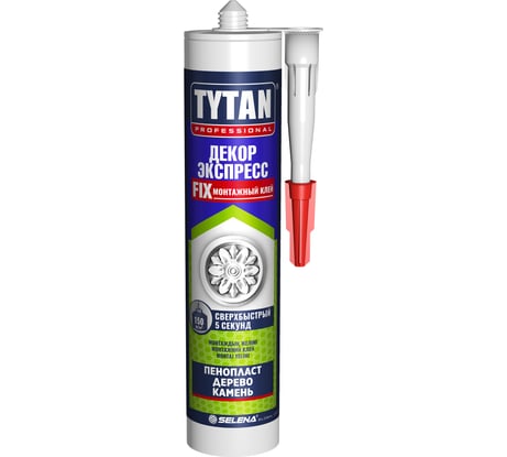 Монтажный клей TYTAN PROFESSIONAL ДЕКОР ЭКСПРЕСС белый 310мл 96269