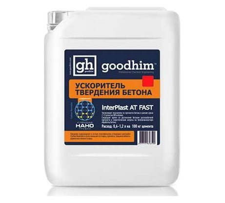 Добавка ускоритель для бетонов и растворов InterPlast АT FAST - 1л Goodhim 50