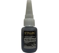 Моментальный вибростойкий резинонаполненный цианоакрилатный клей STALOC 4s80 черный, 20 г 4S8020