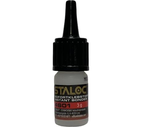 Моментальный цианоакрилатный клей общего назначения STALOC 4s01 3 г 4S01003