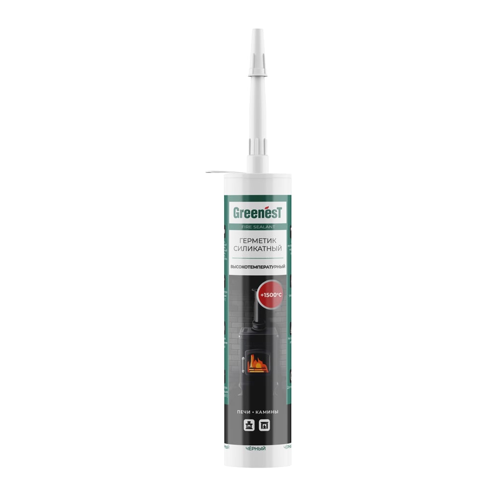 Силикатный герметик для печей и каминов GreenesT Fire Sealant 1500 .