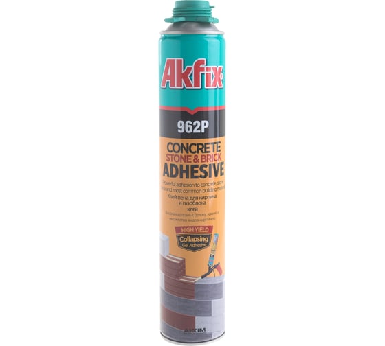 Клей-пена для кирпича и газоблока Akfix 962P 800 мл, всесезонная FA962