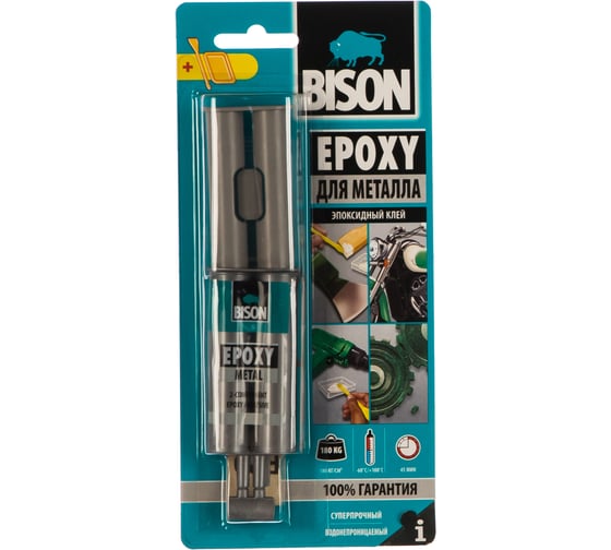 Клей BISON EPOXY METAL CRD 24ML 6307222