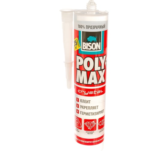 Монтажный клей BISON POLY MAX CRYSTAL CRT 300G 6308552