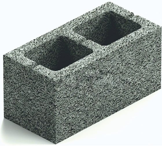 Керамзитобетонный блок двухпустотный ЯЗСМ 390x190x188, 1980 штук 4640013520797