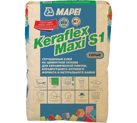 Плиточный клей MAPEI KERAFLEX MAXI S1 серый, 25 кг 1203025