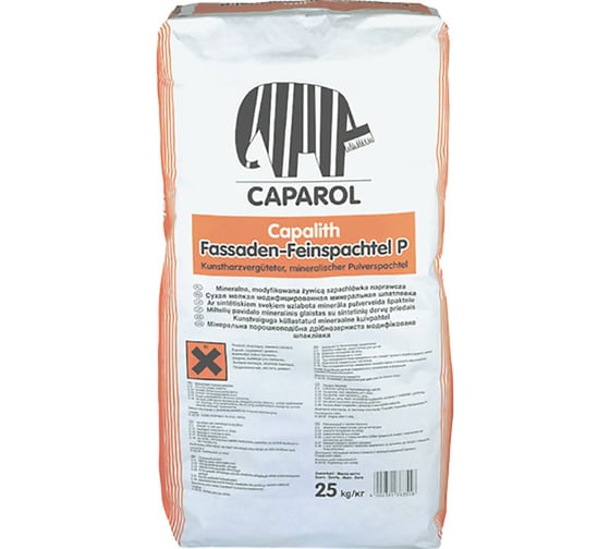 Универсальная шпатлевка на минеральной основе CAPAROL CAPALITH FASSADEN FEINSPACHTEL P белая (25кг) 838213