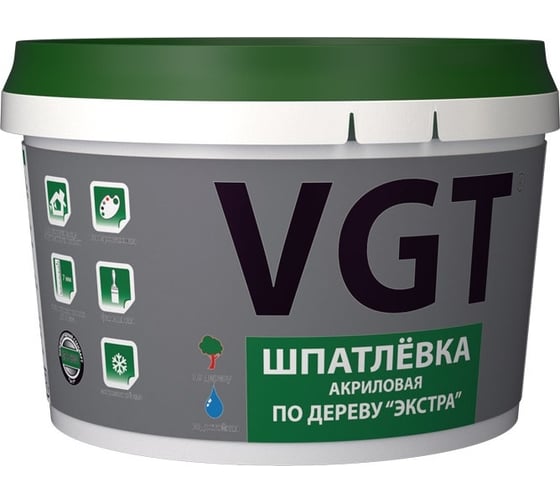 Акриловая шпатлевка по дереву VGT Экстра, универсальная, сосна, 1 кг 18676 1