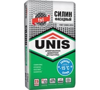 Фасадная цементная штукатурка UNIS Зимний силин фасадный, 25 кг 4607005186119