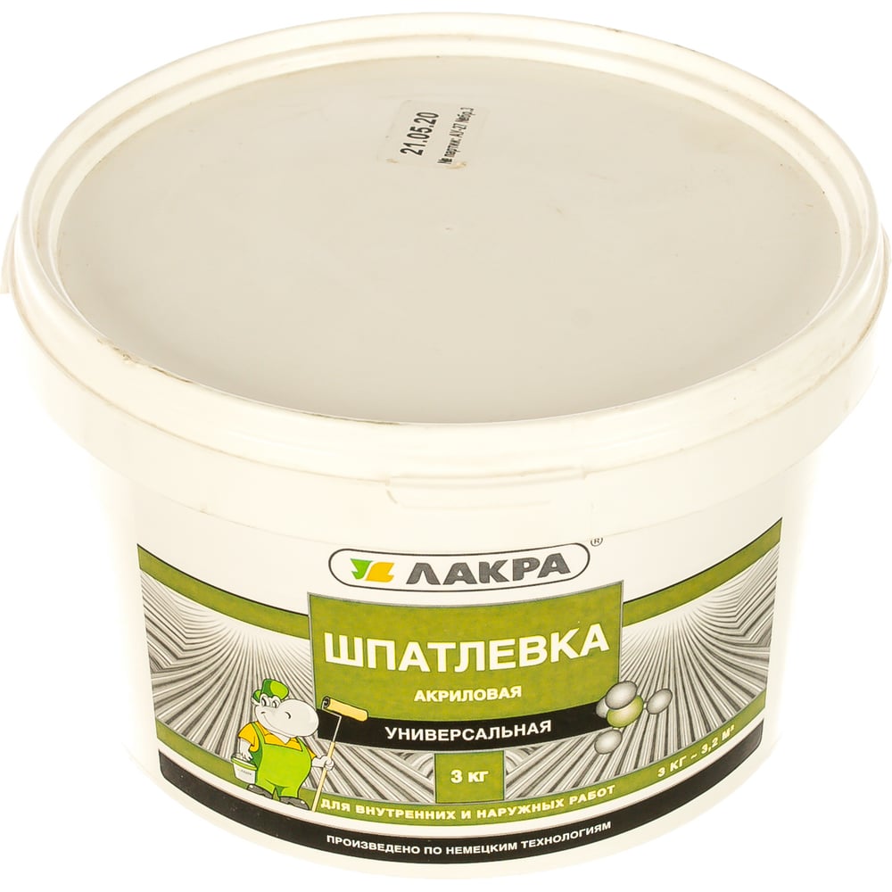 Шпатлевка акриловая универсальная для внутренних и наружных работ 3кг ...