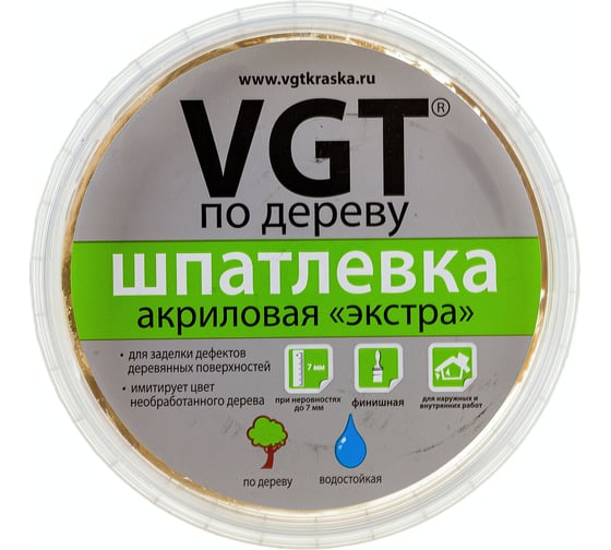 Шпаклевка по дереву Экстра Дуб 0,3 кг VGT 11594801