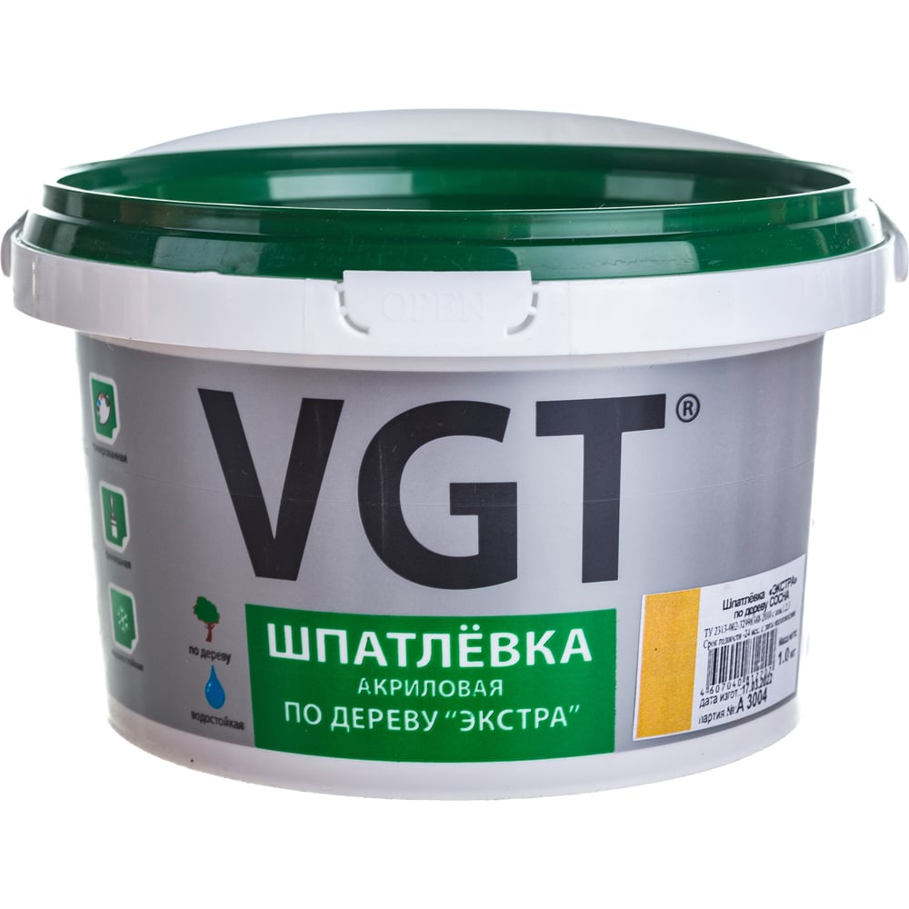 Шпаклевка по дереву Экстра Сосна 1 кг VGT 3195 - выгодная цена, отзывы ...