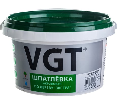 Шпаклевка по дереву Экстра Белая 1 кг VGT 25093