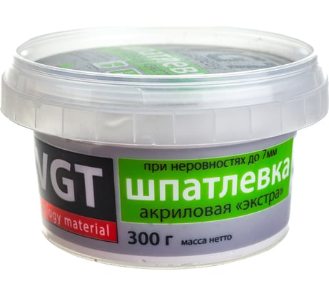 Шпаклевка по дереву Экстра Белая 0,3 кг VGT 11594869