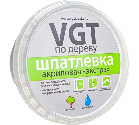 Шпаклевка по дереву Экстра Белая 0,3 кг VGT 11594869