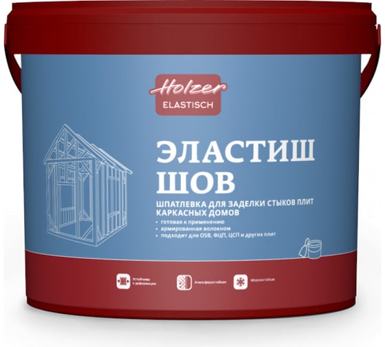 Шпатлевка Эластиш ШОВ 4 кг Holzer 3028