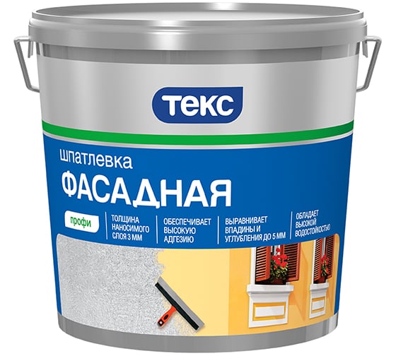 Шпатлевка фасадная ПРОФИ 8 кг ТЕКС 135050 1