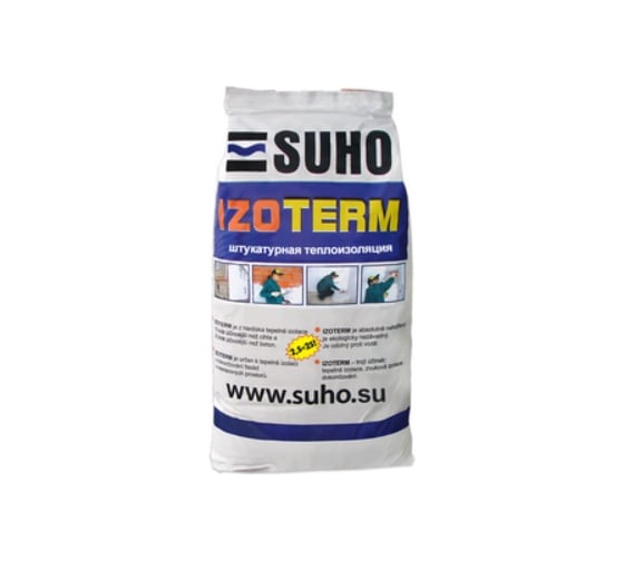 Сухая штукатурная смесь SUHO IZOTERM (теплоизоляционная; 35 л; 9.25 кг) 0078