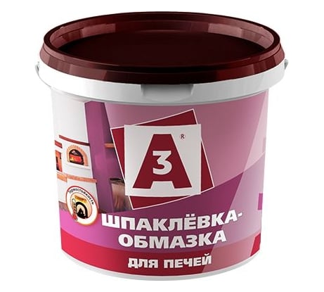 Шпаклевка-обмазка для печей А3 1,5 кг, ведро 0192873