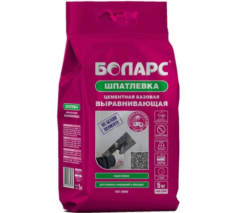 Шпатлевка выравнивающая 5 кг 2100 БОЛАРС 00000007455