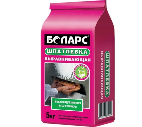 Шпатлевка выравнивающая 5 кг БОЛАРС 00000007455