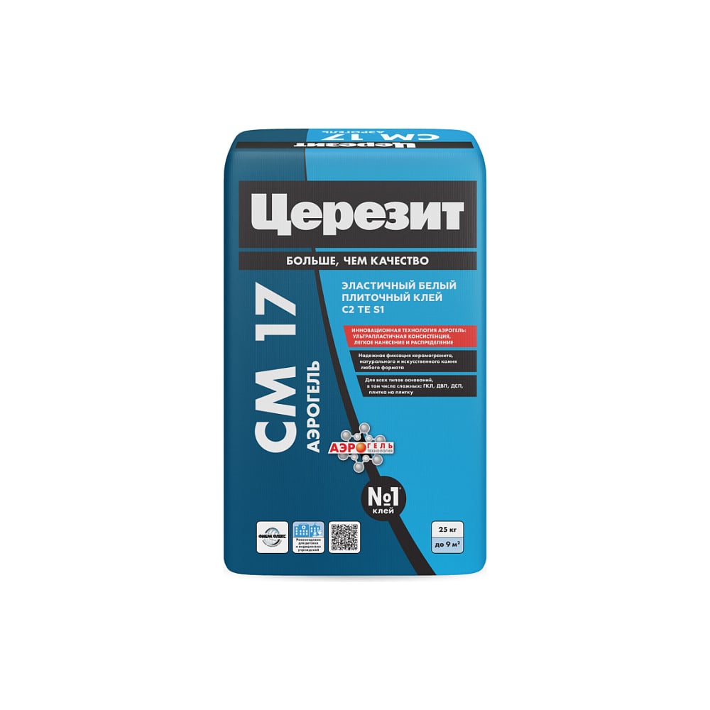 Плиточный клей для крупноформатного керамогранита Церезит Аэрогель CM17 ...