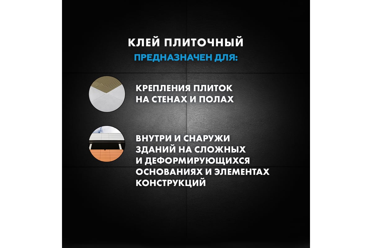 Плиточный клей для крупноформатного керамогранита Церезит Аэрогель CM17 ...