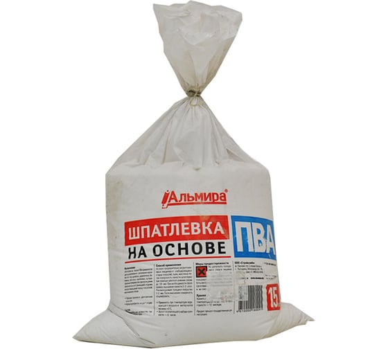 Шпатлевка на основе ПВА 15 кг Альмира БП-00000524 1