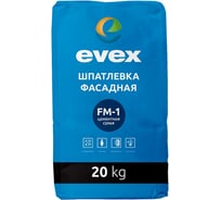 Шпатлевка фасадная FM-1 20 кг финишная серая Evex 3592