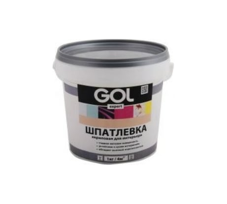 Шпатлевка акриловая Expert GOL Интерьерная 1.5 кг Palizh 11605718