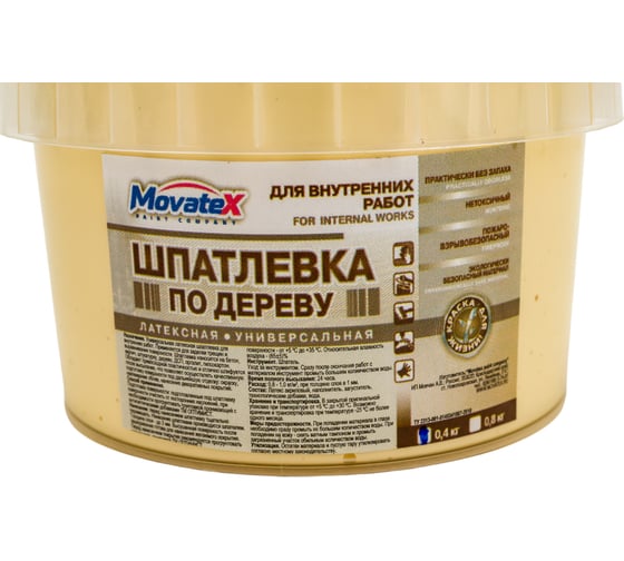 Шпаклевка по дереву (0.4 кг; сосна) Movatex Т02355