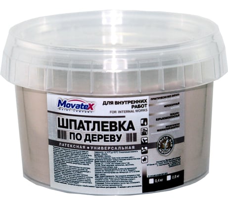 Шпаклевка по дереву (0.8 кг; бук) Movatex Т16162