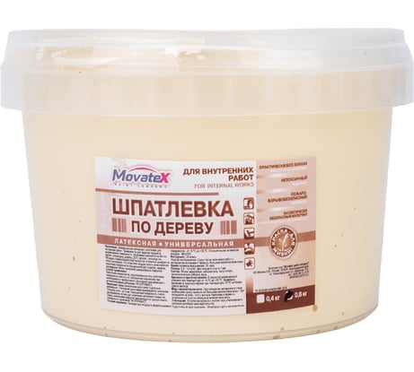 Шпаклевка по дереву (0.8 кг; сосна) Movatex Т02356