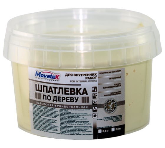 Шпаклевка по дереву (0.8 кг; сосна) Movatex Т02356