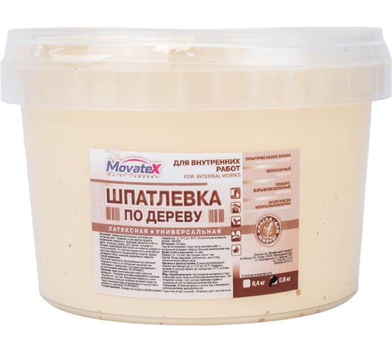 Шпаклевка по дереву (0.8 кг; сосна) Movatex Т02356
