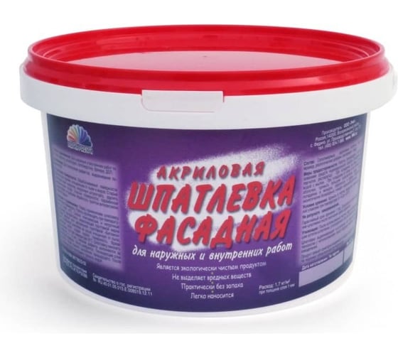 Шпатлевка акриловая фасадная Магия Радуги 3,5 кг 1 14591 1