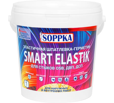 Строительный герметик для OSB SOPPKA SMART ELASTIK 1 кг СОП-Шов1