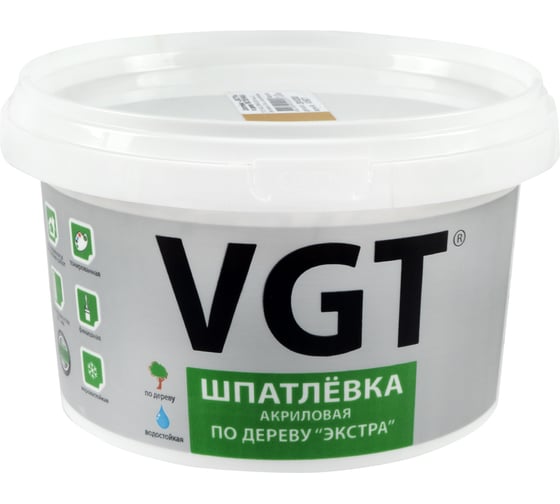 Шпатлевка VGT ЭКСТРА по дереву акриловая, универсальная, бук 1 кг 18665 1