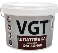 Шпатлевка фасадная VGT акриловая, водостойкая, малоусадочная 3,6 кг 3023