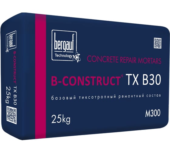 Ремонтный состав для бетона Бергауф B-CONSTRUCT TX B30 25 кг 1111225
