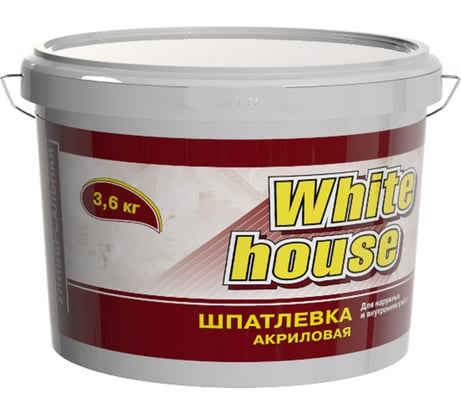 Шпатлевка White House универсальная для наружных и внутренних работ 3.6 кг 12875