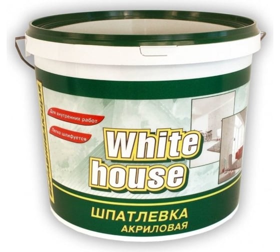 Шпатлевка White House акриловая финишная (выравнивающая; 18 кг) 14757