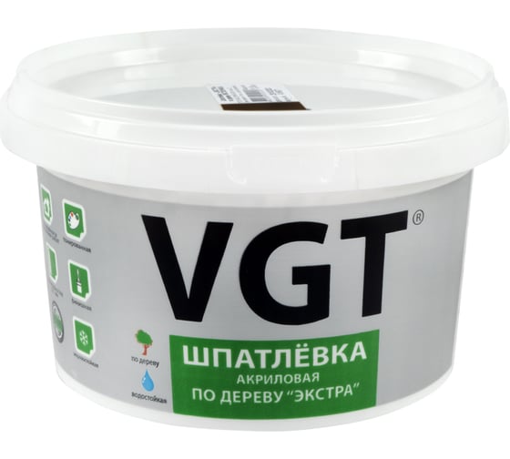 Шпаклевка по дереву VGT Экстра (дуб; светло-серый; 0.3 кг) 11606596